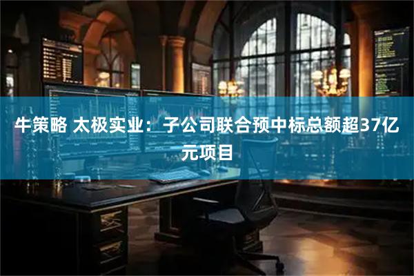 牛策略 太极实业：子公司联合预中标总额超37亿元项目